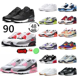 Designer 90 Terrascape Running Shoes MenS sneakers 90s Women Solar Flare Photon Black Infrared Dust Rose Pink Sport Training Run Trainers Ventilate Elasticity