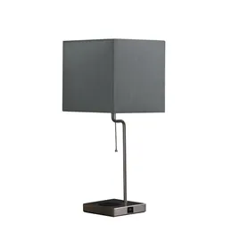 21 5 in Aston Square Table Lamp W Laadstation