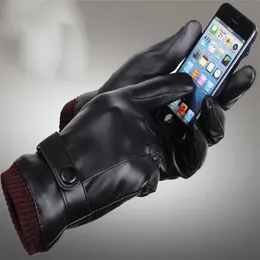 Mens Womens Designer Pu Leather Gloves Winter Five Fingers Gloves Finger Finger محمية دافئة الحفاظ على قفازات جلد فو 256 أ