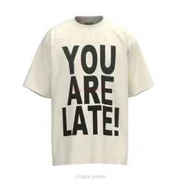 Designer Fashion Clothing Tees Tshirt American High Street Galleryes Depts Fashion Brand Letter Printing T-shirt Summer Casual Loose Round Neck Couple Short Sleeve