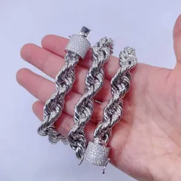 Hip Hop Iced Moissanite Door Chain Lock Rope Chain In