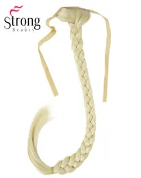 StrongBeauty Blonde Long Fishtail Braid Ponytail Extension Synthetic Clip in Hairpiece Color Choices 2202088853342