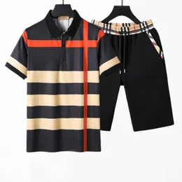 Men's Designer PoloT T-shirt plaid printed cotton casual summer fashion top short sleeve Pants Size M-3XL