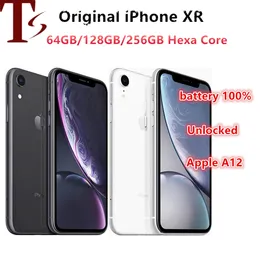 Renoverad Original Apple iPhone XR 2942MAH RAM 3GB ROM 64GB /128GB /256GB Låst mobiltelefon 4G LTE 6.1 "Hexa-Core 12MP7MP 5st