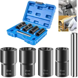 Contactdozen 5 Piece Set Lug Nut Remover Removal Tool Broken Nut Bolt Extractor Sleeve Tool Broken Wire Extractor