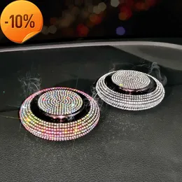 New Bling Diamond Flying Saucer Car Perfume Solid Car Air Freshener Creative Crystal Auto Decoration Lasting Fragrance Accessories