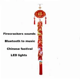 LED Bluetooth Music Remote Control Lantern Firecrackers Fireworks Födelsedag Bakgrund Jul Holiday Lighting Festival Dekoration239k