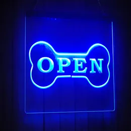 LS0175 OPEN Overnight 3D Engraving LED Light Sign Whole Retail296b