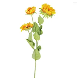 Decorative Flowers Artificial For Decoration & Sunflower Silk Plant Bonsai Wedding Sztuczne Kwiaty Fake Flower Drop Ship