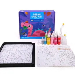 diy sand painting kid子供のための3〜6歳の手作りのクリエイティブなおもちゃのためのカラフルな砂ペイント啓発カラフルな砂の落書きの絵画