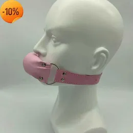 Massage Slave Cosplay Adjustable Bondage Strap with Soft Leather Sponge Solid Bone Gags Sex Toys for Men Women Fetish Bdsm 18+ Years Old