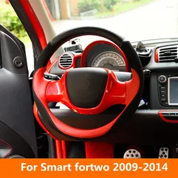 يغطي عجلة القيادة Cover Leather Cover Cover DIY حالة حماية الخياطة اليدوية لـ Smart Fortwo 2009 2010 2011 2013 2013