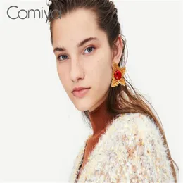 Stud Earrings Comiya For Women Vintage Gold Color Zinc Alloy Star Fashion Jewelry Earring Brincos Feminino De Festa