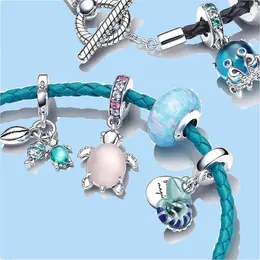 925 Charm Beads 액세서리 Fit Pandora Charms Jewelry Jewelry Gift 도매 오토바이 Charm 거북이 셀