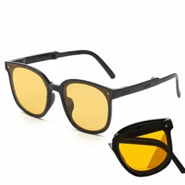 Top luxury Sunglasses polaroid lens designer womens Mens Goggle senior Eyewear eyeglasses frame Vintage Metal Sun Glasses With Box ML 22808 Folding Sunglasses
