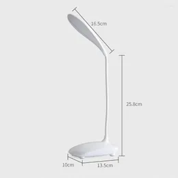 Bordslampor Ljus 360 Flexibel Touch Reading Lamp Justerbar 6000K 1 5W LED USB Bedside Night