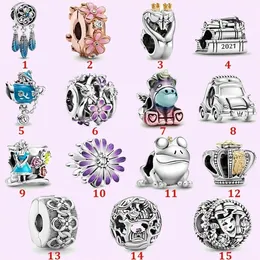 925 charm beads accessories fit pandora charms jewelry Snake Chain Snap Clasps Bracelet