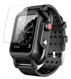 Sport Strap Waterproof Rugged Case with Silicone Watchband for Apple Watch Series SE 6 5 4 3 on iWatch 38424044mm Swimming Coqu3115514