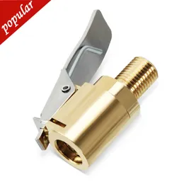 New Car Auto Brass 8mm Tyre Wheel Tire Air Chuck Inflator Pump Valve Clip Clamp Connector Adapter Car Accessories For Compressor