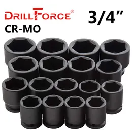 連絡先DRILLFORCE 1765mm CRMOインパクトレンチソケットドライバーヘッド3/4 "アダプターカー自動車トラックタイヤ修理産業空気圧ツール