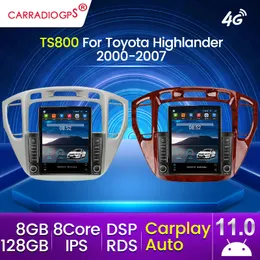 128G Android 11 Car DVD-навигация GPS для Toyota Highlander 1 2000-2007 Multimedia Player 4G Wifi IPS DSP RDS Radio No DVD-плеер
