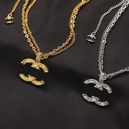 18 Karat vergoldete Luxus-Designer-Halskette für Damen, Marke, Buchstabenprägung, Halsband, Kette, Halsketten, Schmuckzubehör, hohe Qualität, verblasst nie, 20 Stile