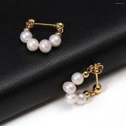 Kolczyki stadniskie naturalne perłowe perłowe retro do biżuterii tworzące majsterkowicz dla kobiet imprezowy prezent bankietowy