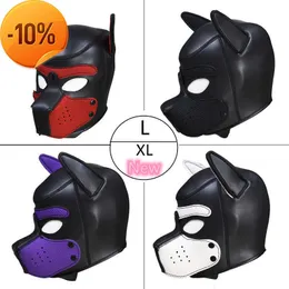 Massage Massage XL Puppy Cosplay Neoprene Hood with Detachable Nose Adult Bdsm Bondage Dog Mask Sex Toys for Couples Brinquedos Eroticos