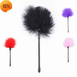 Massage Erotic Bird Feather Clit Tickle Tease with Handle Fetish Slave Flirt Whipped Games Products for Women Bdsm Spanking Sex Toys