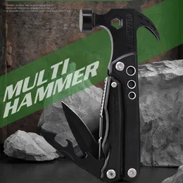 Hammer Claw Hammer Multifunkcjonalne szczypce Multitool Claw Hammer narzędzie ze stali nierdzewnej z nylonową osłoną do przetrwania na świeżym powietrzu Hun