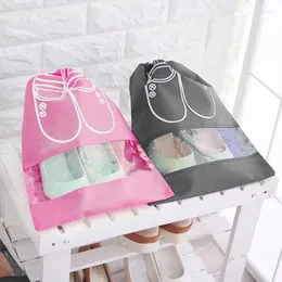 Depolama Çantaları 2 Boyutlar Drwastring Ayakkabıları Torba Taşınabilir Taşınabilir Dokuma Olmayan Su Geçirmez Seyahat Ev Kıyafetleri Organizasyon