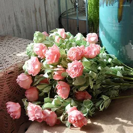 Dekoracyjne symulacje kwiatów Pe róży bukiet sztuczna gałąź prawdziwe uczucia salon dom domowy dekoracja dekoracja kwiat