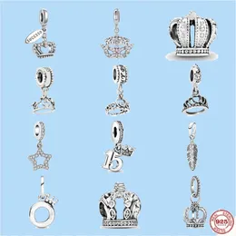 925 Charm Beads 액세서리 Fit Pandora Charms Jewelry Jewelry 선물 도매 새로운 부적 제국 왕관 펜던트 마스크