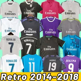 Retro Real Madrids piłka nożna koszulki piłkarskie Guti Ramos Seedorf Carlos Ronaldo Zidane Beckham Raul Finały Kaka 14 15 16 17 18 Bale 2014 2016 2016 2017 2018 2018