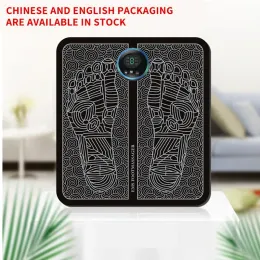Intelligent EMS Massage Pad Foot Pulse Therapy Device Micro Current Foot USB laddningstyp Fotmassager