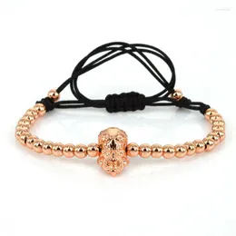 Braccialetti con ciondoli Anil Arjandas Bracciale Uomo Pulseira Masculina Gioielli 4mm Perline intrecciate Macrame ZZB-40