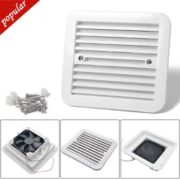 New Waterproof 12V Air Vent with Fan for RV Trailer Caravan Side Air Strong Wind Exhaust Automobile Accessories White 1 Set