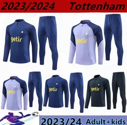 23 24 인기있는 토트넘 축구 스포츠웨어 세트 훈련복 22 23 24 Tottenham Long Sleeve Kane Sportswear Football Jacket Chandal Futbol 성인 및 어린이