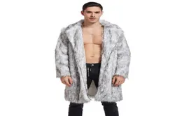 Men039s Mezclas de lana 4xl Chaqueta de piel sintética Abrigos y chaquetas de hombre para Big Tall Winter Thick Fleece warm2981260