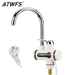 Riscaldatori ATWFS istantanea Scallo acqua senza serbatoio Tocca Tappo istantaneo Cucina Scaldo scaldaggio Crane istantanea Acqua calda Tappo digitale Tappo eu