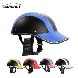 Motorcycle Helmet Adjustable Motocross Half Open Face Helmets Soft Baseball Cap Style Bike Helmet 7 Color 55-60CM 2865
