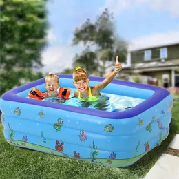 Acessórios da piscina 1 3m Pools portáteis para crianças Bathtub Inflável Baby Swimming Retangular Blow Up Kid Plástico Hard Water Toys265V