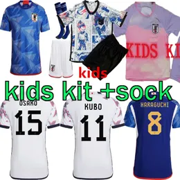 22 23 24 Japan National Team Kids Kit voetbalshirts Nagatomo Shibasaki Haraguchi Minamino Kubo Home Away Special Edition Edition Football Shirts