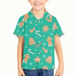 Camisas casuais masculinas Design de Natal Padrões de férias Roupas para meninos para festa Camisa de bebê Crianças menino roupas de roupas