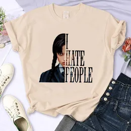 Camiseta feminina Camiseta Mulheres Eu odeio tudo quarta