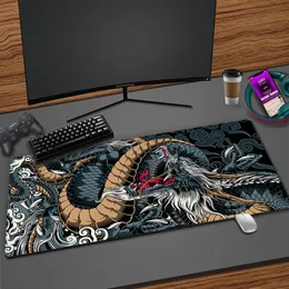 Muskuddar handled vilar Bantalan Besar Naga Cina Aksesori Gaming Cetak HD Kantor Komputer Keyboard Pad XXL PC Gamer Laptop Meja Tikar 100x50 230515