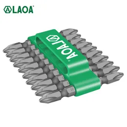 Schroevendraaier Laoa 10pcs Phillips Bit Bit Ph2 65 mm dwa koniec 1/4 cala mocny magnetyzm S2 Bit śrubokręta elektryczny