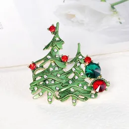 Brooches Nature-inspired Christma Winter Tree Brooch Holiday Party Accessories Green Christmas Pin Xmas Jewelry Decorations
