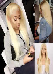 Sunny Beauty Indian Remy Human Hair 613 Blonde Lace Front Wigh Honey Blonde Baby Transparent Lace2828265와 28 Straight Lace Front Wig.