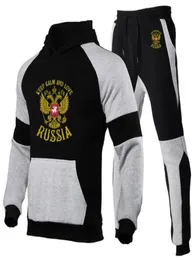 Men039s Tracksuits Russia Badge Gold Eagle Printing 2022 Men Fashion Hoodie Sportswear Jogging Casual Tracksuit Running Sport S9548226